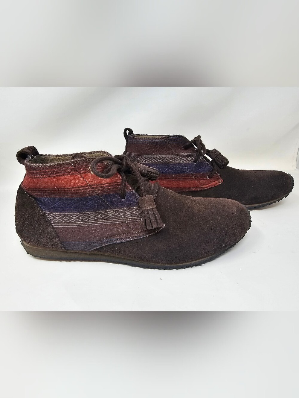 Eddie Bauer Southwest Brown Suede Chukka Boots Women's Size 9